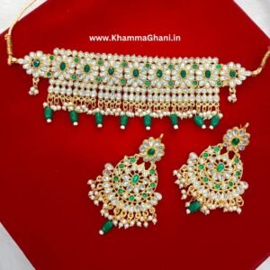 Indian Green Kundan Choker Neckset